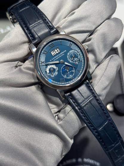 A.Lange & Söhne Langematik Perpetual Calendar and Moonphase - 38.5MM - White Gold - Blue Dial - 310.028E