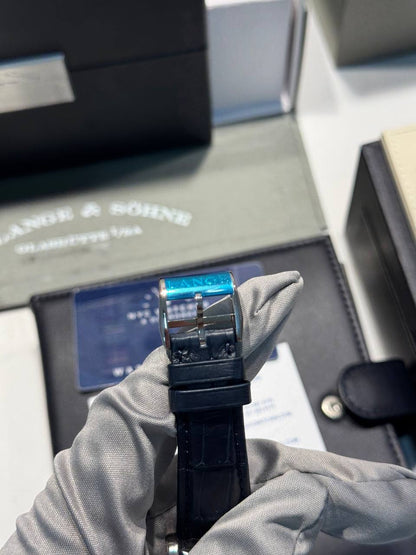 A.Lange & Söhne Langematik Perpetual Calendar and Moonphase - 38.5MM - White Gold - Blue Dial - 310.028E