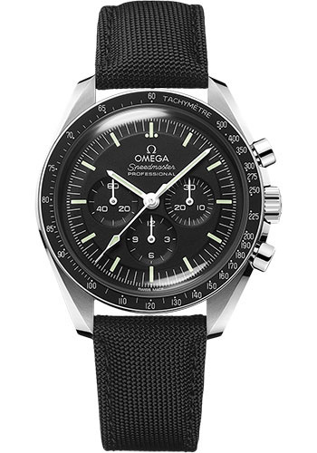 Omega Speedmaster Stainless Steel 42 MM - Black Fabric Strap - Black Dial - 310.32.42.50.01.001