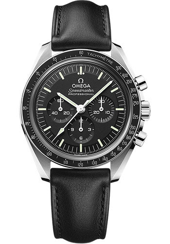 Omega Speedmaster Stainless Steel 42 MM - Black Leather Strap - Black Dial - 310.32.42.50.01.002