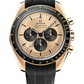 Omega Speedmaster Yellow Gold 42 MM - Black Rubber Strap - Champagne Dial - 310.62.42.50.99.001