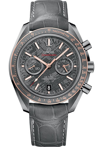 Omega Speedmaster Grey Ceramic 44.25 MM - Grey Leather Strap - Grey Dial - 311.63.44.51.99.001 nyc watcher nyc watches