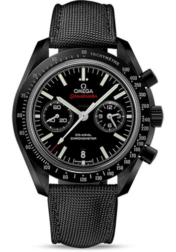 Omega Speedmaster Black Ceramic 44.25 MM - Black Fabric Strap - Black Dial - 311.92.44.51.01.003 nyc watcher nyc watches