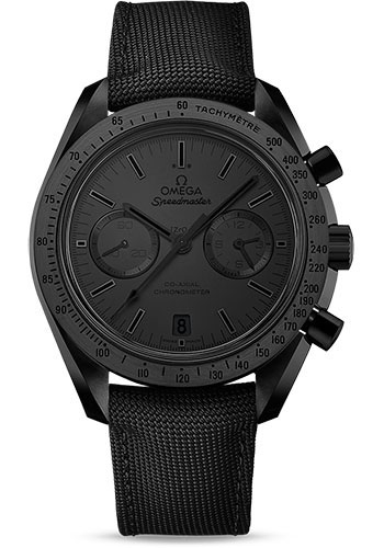 Omega Speedmaster Black Ceramic 44.25 MM - Black Fabric Strap - Black Dial - 311.92.44.51.01.005 nyc watcher nyc watches