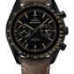 Omega Speedmaster Black Ceramic 44.25 MM - Brown Leather Strap - Black Dial - 311.92.44.51.01.006 nyc watcher nyc watches