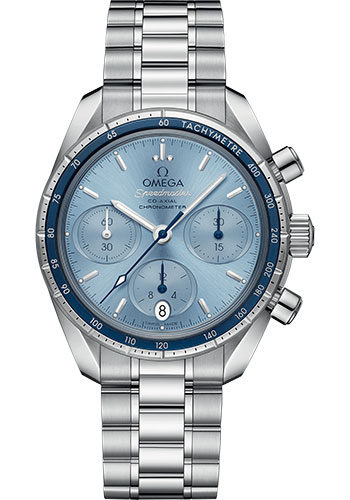 Omega Constellation Stainless Steel 38 MM - Stainless Steel Bracelet - Ice Blue Dial - 324.30.38.50.03.001