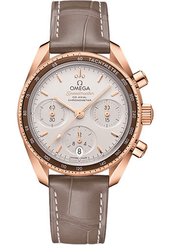 Omega Constellation Rose Gold 38 MM - Brown Leather Strap - Cappuccino Dial - 324.63.38.50.02.003