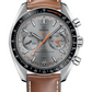 Omega Constellation Stainless Steel 44.25 MM - Brown Leather Strap - Sun Brushed Grey Dial - 329.32.44.51.06.001