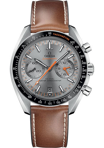 Omega Constellation Stainless Steel 44.25 MM - Brown Leather Strap - Sun Brushed Grey Dial - 329.32.44.51.06.001