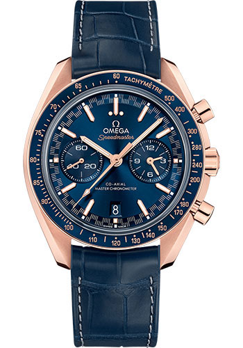 Omega Constellation Rose Gold 44.25 MM - Blue Leather Strap - Sun Brushed Blue Dial - 329.53.44.51.03.001