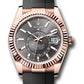 Rolex Everose Gold Sky Dweller Watch - 42 MM - Oysterflex Strap - Fluted Ring Command Bezel - Slate Index Dial -  336235 sliof