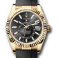 Rolex Yellow Gold Sky Dweller Watch - 42 MM - Oysterflex Strap - Fluted Ring Command Bezel - Black Index Dial - 336238 bkiof