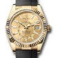 Rolex Yellow Gold Sky Dweller Watch - 42 MM - Oysterflex Strap - Fluted Ring Command Bezel - Champagne Index Dial - 336238 chiof