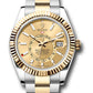 Rolex Stainless Steel and Yellow Gold Sky Dweller Watch - 42 MM - Oyster Bracelet - Fluted Ring Command Bezel - Champagne Index Dial - 336933 chio