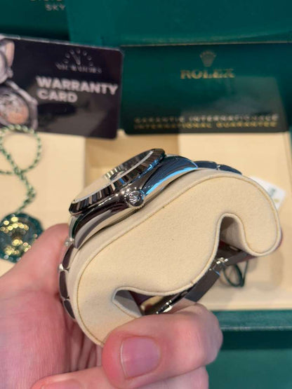 Rolex Stainless Steel and White Gold Sky Dweller Watch - 42 MM - Oyster Bracelet - Fluted Ring Command Bezel - Blue Index Dial - 336934-0005