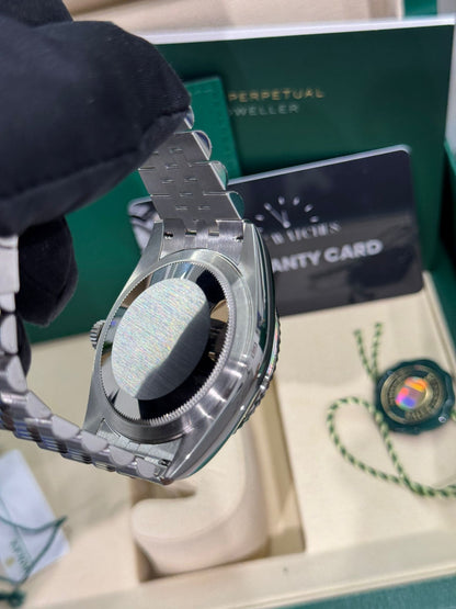 Rolex Stainless Steel and White Gold Sky Dweller Watch - 42 MM - Jubilee Bracelet - Fluted Ring Command Bezel - Black Index Dial - 336934-0008