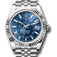 Rolex Stainless Steel and White Gold Sky Dweller Watch - 42 MM - Jubilee Bracelet - Fluted Ring Command Bezel - Blue Index Dial - 336934 blij