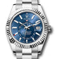 Rolex Stainless Steel and White Gold Sky Dweller Watch - 42 MM - Oyster Bracelet - Fluted Ring Command Bezel - Blue Index Dial - 336934 blio