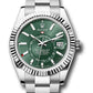 Rolex Stainless Steel and White Gold Sky Dweller Watch - 42 MM - Oyster Bracelet - Fluted Bezel - Mint Green Index Dial  - 336934 mgio