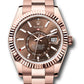 Rolex Everose Gold Sky Dweller Watch - 42 MM - Oyster Bracelet - Fluted Ring Command Bezel - Chocolate Index Dial - 336935 chio