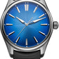 H. Moser & Cie Pioneer Center Seconds Arctic Blue - Stainless Steel - 40 MM - Rubber Strap - Arctic Blue Fumé Dial - 3200-1217