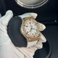 Hublot - Big Bang - 38 MM - Yellow Gold and Diamonds - White Dial - White Rubber Strap - Diamond Bezel - 361.PE.2010.RW.1704