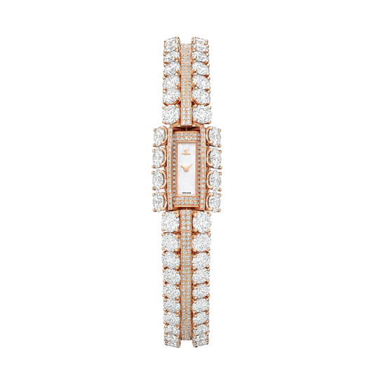 JLC - Calibre 101 Secrets - 29.07 MM x 12.22 MM - Pink Gold - Mother-Of-Pearl Dial - Diamond Bezel - Pave Diamond Pink Gold Bracelet - Q2872201