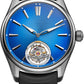 H. Moser & Cie Pioneer Tourbillon Arctic Blue - Stainless Steel - 40 MM - Rubber Strap - Arctic Blue Fumé Dial - 3804-1208