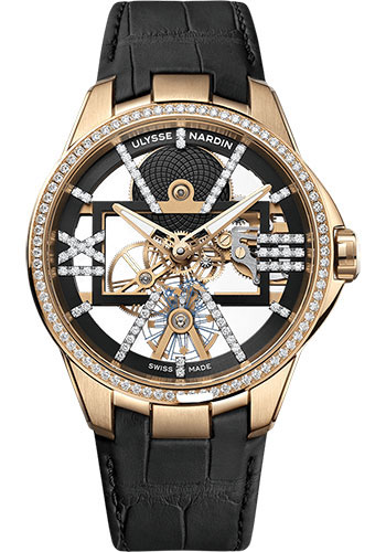 Ulysse Nardin Blast Rose Gold Case 42 MM - Black Leather Strap - Black Dial - 13716-260B/02