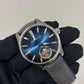 H. Moser & Cie Pioneer Tourbillon - Limited to 50 pieces - Stainless Steel - 43 MM - Black Leather Strap - Midnight Blue Fumé Dial - 3804-1201