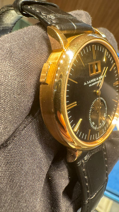 A.Lange & Söhne Saxonia Moonphase - 40 MM - Rose Gold - Black Dial - 384.031