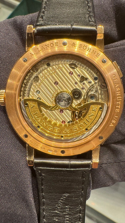 A.Lange & Söhne Saxonia Moonphase - 40 MM - Rose Gold - Black Dial - 384.031