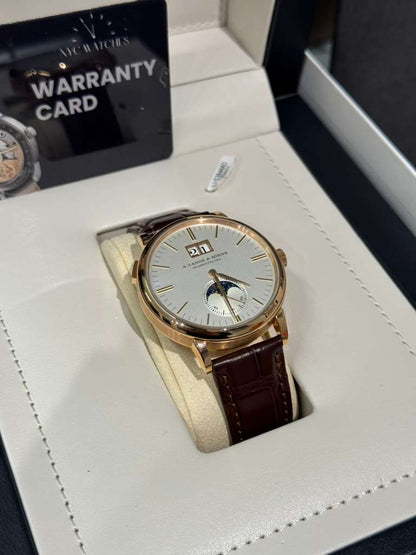 A.Lange & Söhne Saxonia Moonphase - 40 MM - Rose Gold - Silver Dial - 384.032