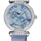 Chopard Imperiale White Gold 36 MM - Blue Leather Strap - Diamond Bezel - Blue Mother-Of-Pearl Dial - 384242-1005