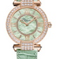 Chopard Imperiale Rose Gold 36 MM - Green Leather Strap - Diamond Bezel - Green Mother-Of-Pearl Dial - 384242-5022