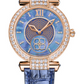 Chopard Imperiale Rose Gold 36 MM - Blue Leather Strap - Diamond Bezel - Blue Mother-Of-Pearl Dial - 384296-5001