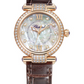 Chopard Imperiale Rose Gold 29 MM - Brown Leather Strap - Diamond Bezel - Mother-of-Pearl Dial  - 384319-5010