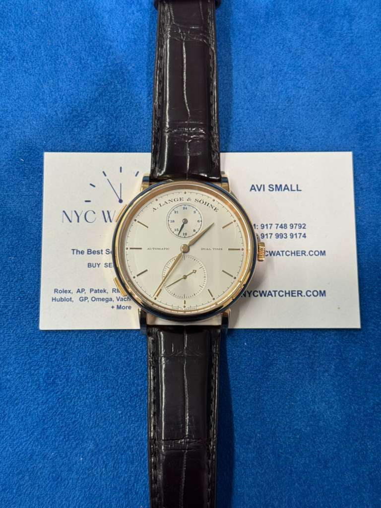 A.Lange & Söhne Saxonia Dual Time - 40 MM - Rose Gold - Silver Dial - 385.032