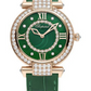 Chopard Imperiale Rose Gold 36 MM - Green Strap - Diamond Bezel - Green Dial - 385377-5002