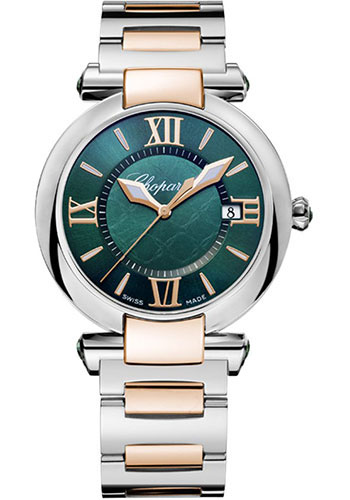 Chopard Imperiale Stainless Steel and Rose Gold 36 MM - Stainless Steel and Rose Gold Bracelet - Green Dial - 388532-6007