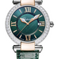 Chopard Imperiale Stainless Steel and Rose Gold 36 MM - Green Alligator Strap - Diamond Bezel Green Dial - 388532-6008