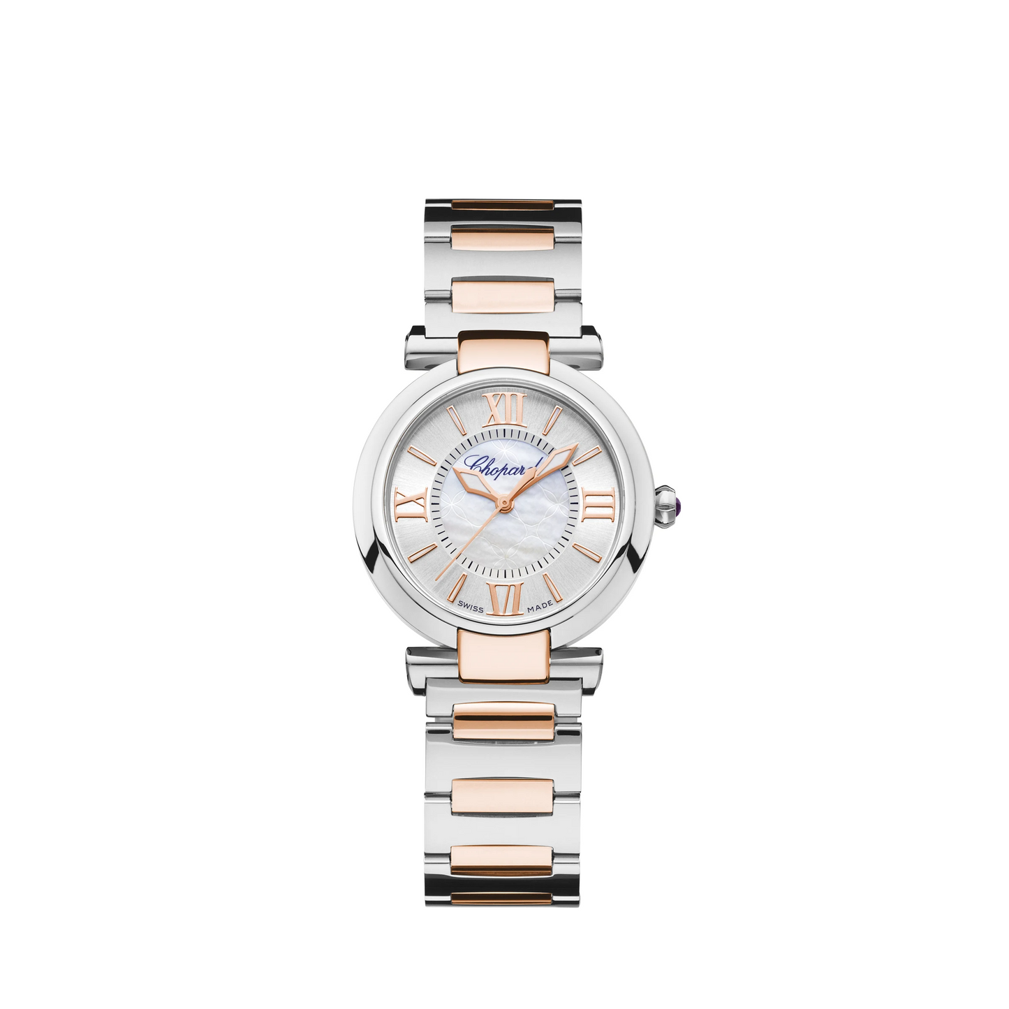 Chopard Imperiale Stainless Steel and Rose Gold 29 MM - Steel and Rose Gold Bracelet - Silver Dial - 388563-6006