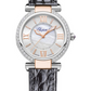 Chopard Imperiale Stainless Steel and Rose Gold 29 MM - Black Strap - Diamond Bezel - Silver Dial - 388563-6007