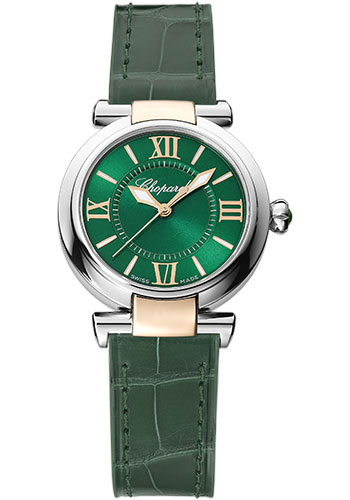 Chopard Imperiale Stainless Steel and Rose Gold 29 MM - Green Strap - Green Dial - 388563-6015