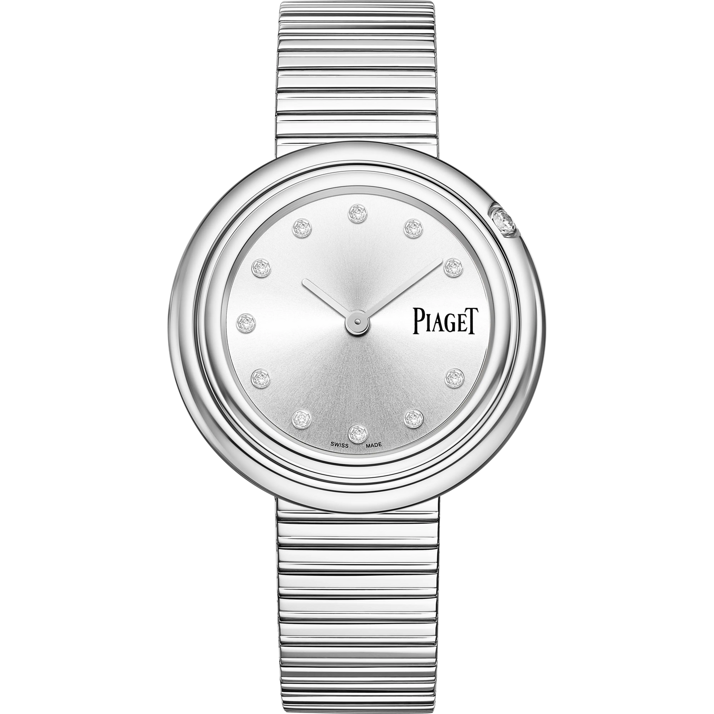 Piaget Possession - Stainless Steel 34 MM - Stainless Steel Bracelet - Silver Diamond Dial - G0A48390