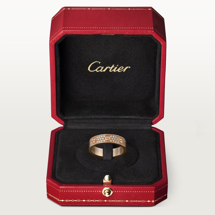 Cartier Love Wedding Band - Rose Gold - Diamond Paved - B4085800