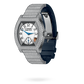 F.P. Journe Elégante Titanium with 12 rows of diamonds and set bracelet Titanium 40 x 35 MM - Titanium Diamond Bracelet And Blue Rubber Strap - Diamond Bezel - White Dial - Titanium with 12 rows of diamonds and set bracelet nyc watcher nyc watches