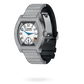 F.P. Journe Elégante Titanium with 12 rows of diamonds and set bracelet Titanium 40 x 35 MM - Titanium Diamond Bracelet And Black Rubber Strap - Diamond Bezel - White Dial - Titanium with 12 rows of diamonds and set bracelet nyc watcher nyc watches