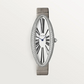 Cartier Baignoire Allongée White Gold 52 MM - Light Gray Alligator Strap - Diamond Bezel - Silver Dial - WJBA0009