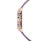 JLC - Reverso One Precious Flowers - Limited Edition - 40 MM x 20 MM - Pink Gold - Mother-Of-Pearl Dial - Diamond-Set Case - Purple Leather Strap - Q3292435